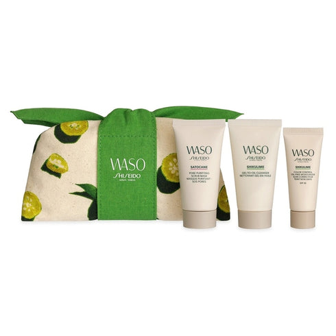 Shiseido SOS Imperfection Gift Set 30ml Shikulime Gel-to-Oil Cleanser + 15ml Shikulime Color Control Moisturizer + 30ml Satocane Pore Purifying Scrub Mask